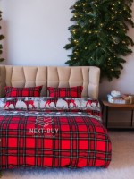 Постільна білизна First Choice Flannel Happiness Red сімейна 160х220х2 - Зображення 10