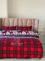 Постільна білизна First Choice Flannel Happiness Red сімейна 160х220х2 - Зображення 7