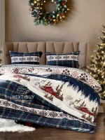 Постільна білизна First Choice фланель Nature navy сімейний 160х220х2