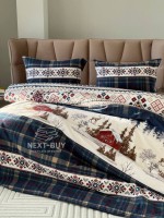 Постільна білизна First Choice фланель Nature navy сімейний 160х220х2 - Зображення 4