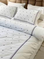 Постільна білизна Maison D'or Lamour lilac євро 200х220 сатин з вишивкою сердечок - Зображення 7