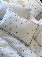 Постільна білизна Maison D'or Lamour lilac євро 200х220 сатин з вишивкою сердечок - Зображення 6