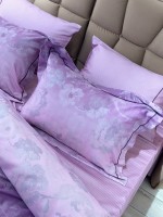 Постельное бельё с простынёй на резинке Maison D'or Ambre Dark Lilac — тенсел / сатин — изображение 6