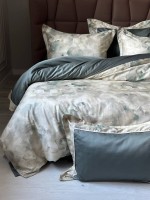 Постільна білизна Rivano Moonmist La Romano єгипетська бавовна/сатин з вишивкою євро 200х220 - Зображення 3
