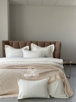 Легкий плед жатка с бахромой Maison D'or Paris Melodia beige 220х240 — изображение 6
