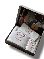 Набор хлопковых полотенец Maison D'or Love story Four stone ring white 3шт — изображение 5