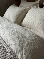 Постельное белье Nazenda krem муслин с плетением евро 200х220 — изображение 6