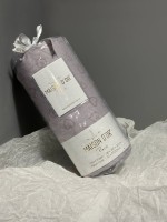 Простирадло на резинці 180х200+30см Feellove lila з наволочками