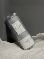 Простирадло на резинці 180х200+30см Feellove gri з наволочками