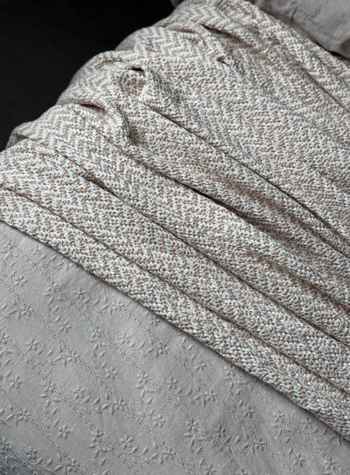 Легкий плед-піке Maison D'or Paris Missoma beige 220х240 - Зображення 2