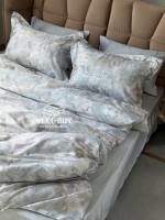 Постільна білизна Maison D'or Lily grey євро 200х220 тенсел - Зображення 6
