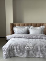 Постільна білизна з простирадлом на резинці Maison D'or Ambre Silver євро тенсел - Зображення 3