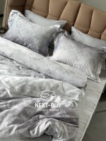 Постільна білизна з простирадлом на резинці Maison D'or Ambre Silver євро тенсел - Зображення 6