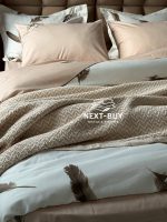 Maison Dor Plumes Double Duvet Set Beige постільна білизна євро розмір сатин з вишивкою - Зображення 13