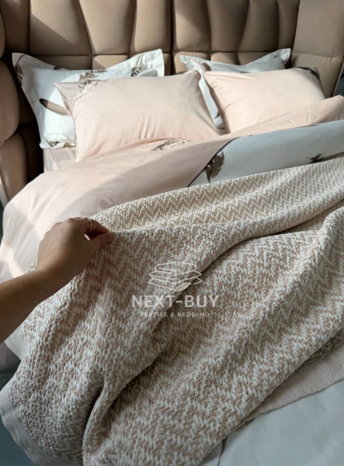 Легкий плед-пике Maison D'or Paris Missoma beige 220х240 — изображение 8
