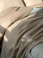 Maison Dor Plumes Double Duvet Set Beige постільна білизна євро розмір сатин з вишивкою - Зображення 12