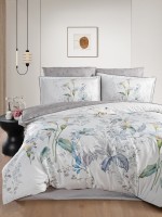 Постельное белье Tunar Grey  La Romano premium сатин евро 200х220
