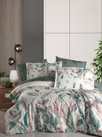 Постельное белье Reneta Green  La Romano premium сатин евро 200х220