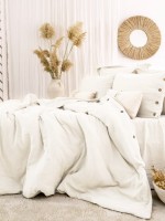 Постільна білизна Saheser Vetro Cream євро 200х220 jacquard