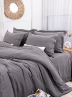 Постільна білизна Saheser Vetro Gri євро 200х220 jacquard