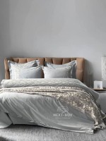 Постельное белье Saheser Rocco Gri евро 200х220 jaquard