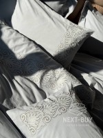 Постельное белье Saheser Rocco Gri евро 200х220 jaquard — изображение 5