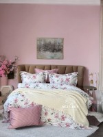 Постільна білизна Maison D'or CORINE Double Rosa євро 200х220 тенсел