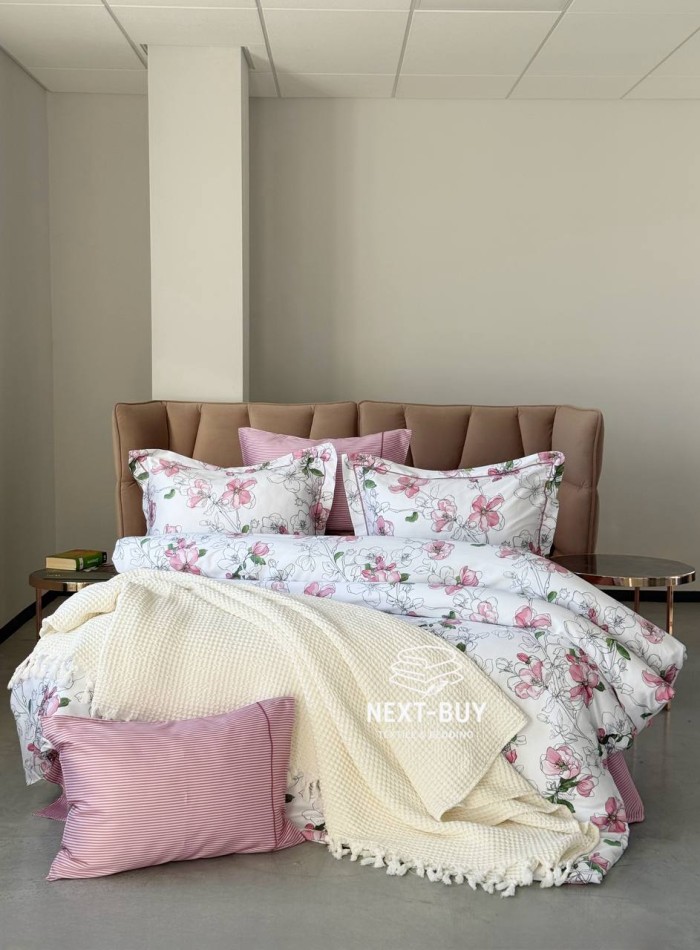 Постільна білизна Maison D'or CORINE Double Rosa євро 200х220 тенсел - Зображення 7