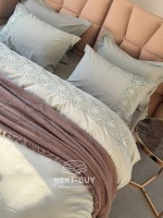 Постельное белье Saheser Rocco Mint евро 200х220 jaquard — изображение 3