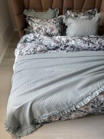 Постельное белье Maison D'or Solenne ekru евро 200х220 тенсель — изображение 5