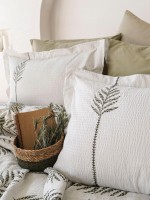 Легкое постельное белье с пике Olive earth kahve евро — изображение 6