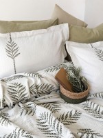 Легкое постельное белье с пике Olive earth kahve евро — изображение 7