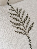 Легкое постельное белье с пике Olive earth yesil евро — изображение 4