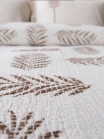Легкое постельное белье с пике Olive earth yesil евро — изображение 5