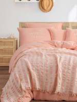 Постельное белье с вышивкой и пике Mystic ocean somon  евро 200х220