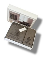 Maison D'or Royal crown antracite набор полотенец с вышивкой 3шт. с вышивкой