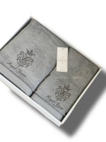 Maison D'or Royal crown grey набор полотенец с вышивкой 3шт. с вышивкой — изображение 2