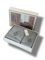 Maison D'or Royal crown grey набор полотенец с вышивкой 3шт. с вышивкой