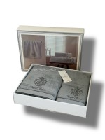 Maison D'or Royal crown grey набор полотенец с вышивкой 3шт. с вышивкой — изображение 3