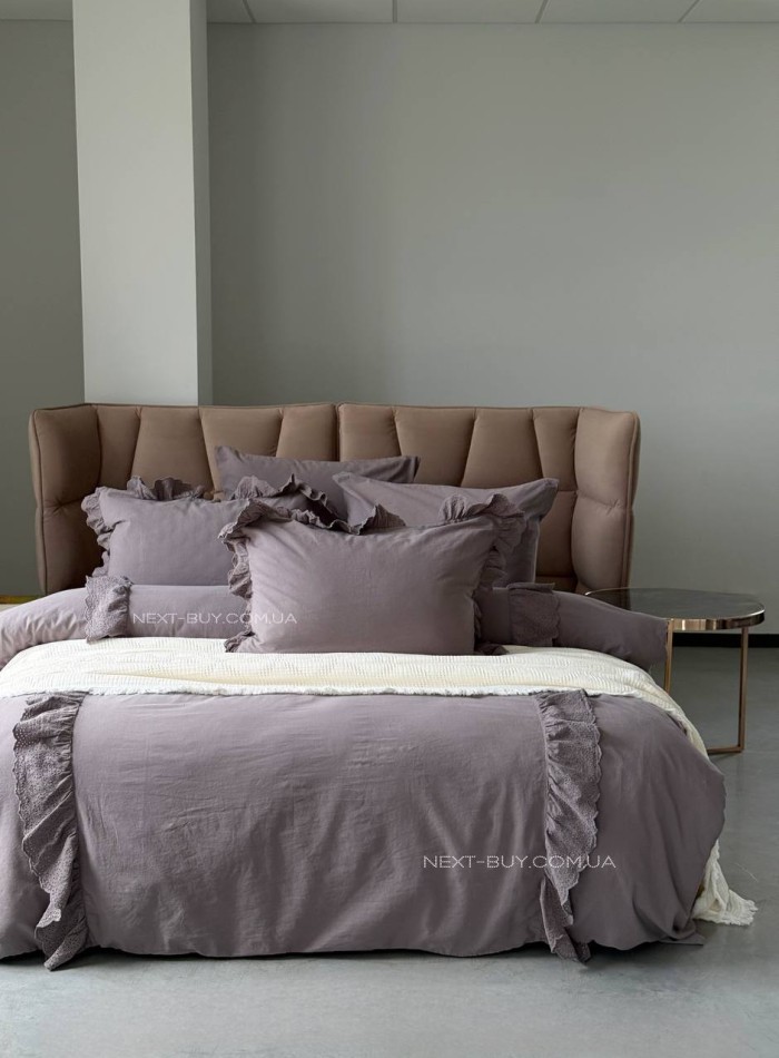 Постільна білизна Romantica antrasit євро 200х220 jacquard - Зображення 4