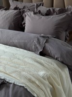 Постільна білизна Romantica antrasit євро 200х220 jacquard - Зображення 5