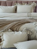 Постільна білизна Romantica yesil євро 200х220 jacquard - Зображення 7