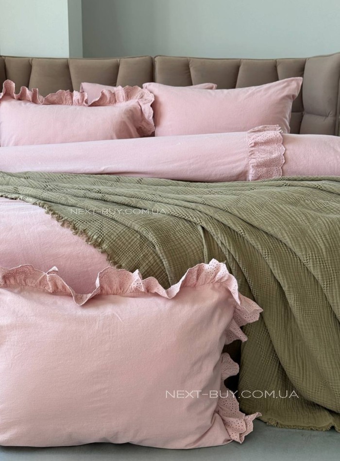 Постільна білизна Romantica rose євро 200х220 jacquard - Зображення 6