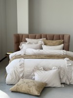 Постільна білизна Romantica bej євро 200х220 jacquard