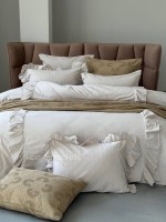 Постільна білизна Romantica bej євро 200х220 jacquard - Зображення 8
