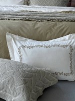 Постельное белье с пике Dafne haki евро 200х220 — изображение 3