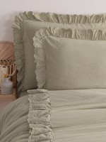 Постільна білизна Romantica yesil євро 200х220 jacquard - Зображення 5
