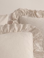 Постільна білизна Romantica bej євро 200х220 jacquard - Зображення 5
