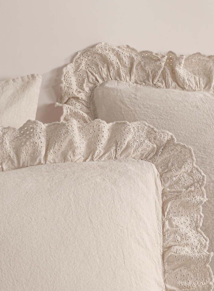 Постільна білизна Romantica bej євро 200х220 jacquard - Зображення 5