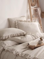 Постільна білизна Romantica bej євро 200х220 jacquard - Зображення 3